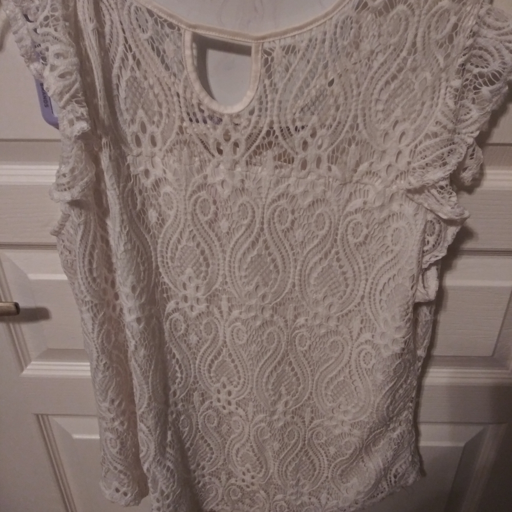 White crochet top